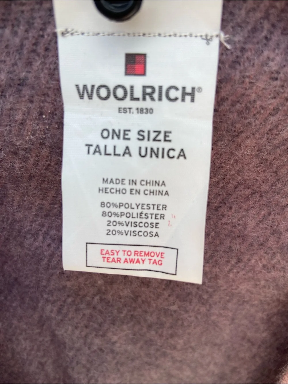Woolrich plaid fringe